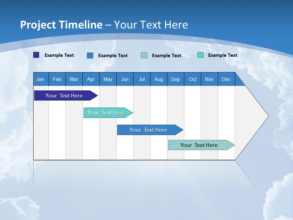 A Blue Sky With Clouds And Sun Powerpoint Template PowerPoint Template