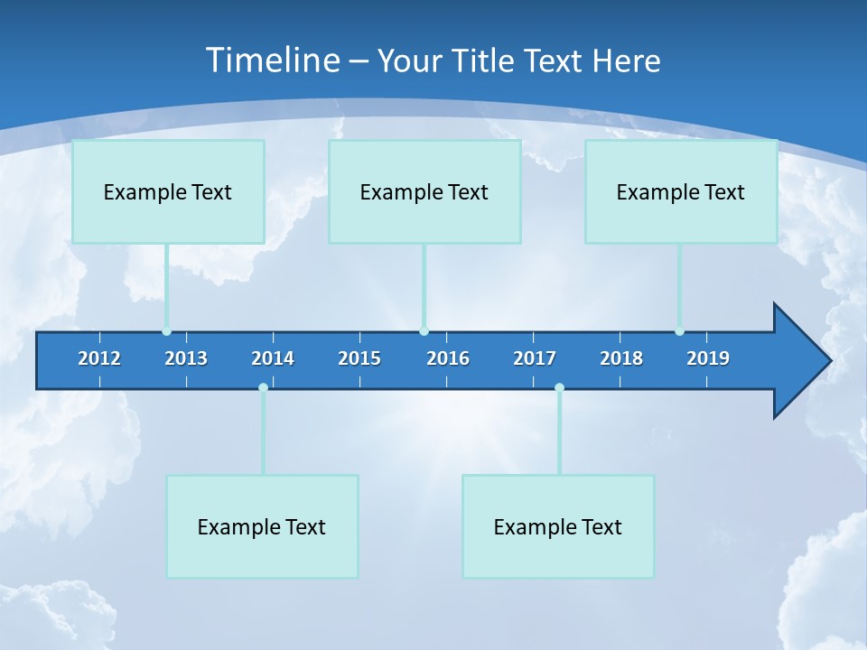 A Blue Sky With Clouds And Sun Powerpoint Template PowerPoint Template
