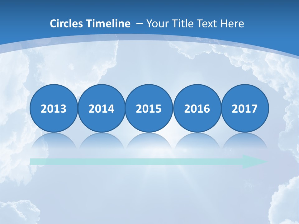 A Blue Sky With Clouds And Sun Powerpoint Template PowerPoint Template