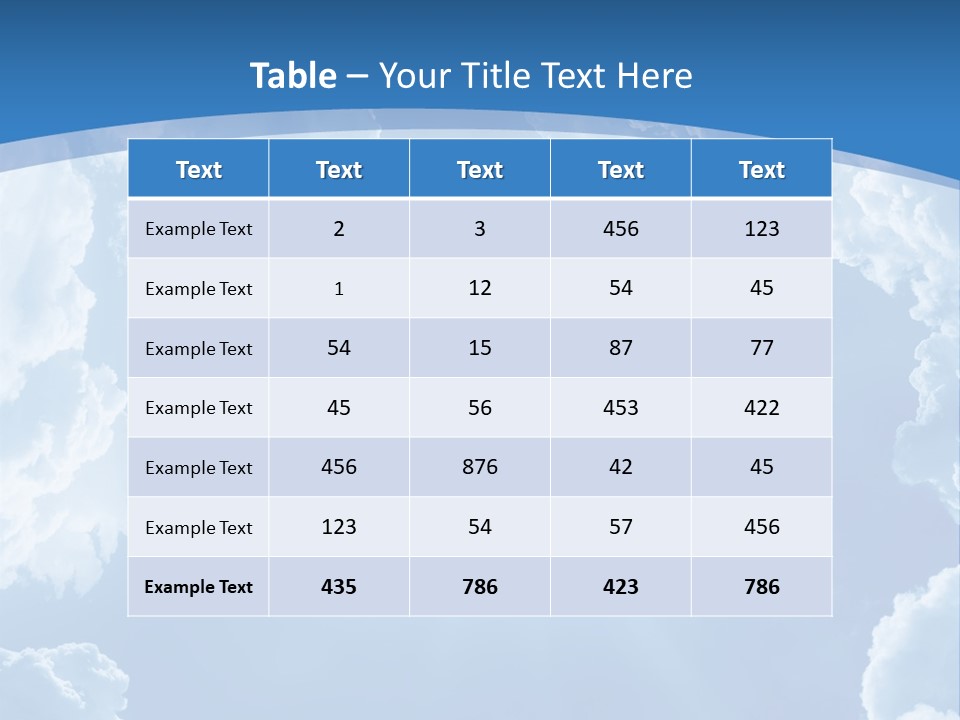 A Blue Sky With Clouds And Sun Powerpoint Template PowerPoint Template