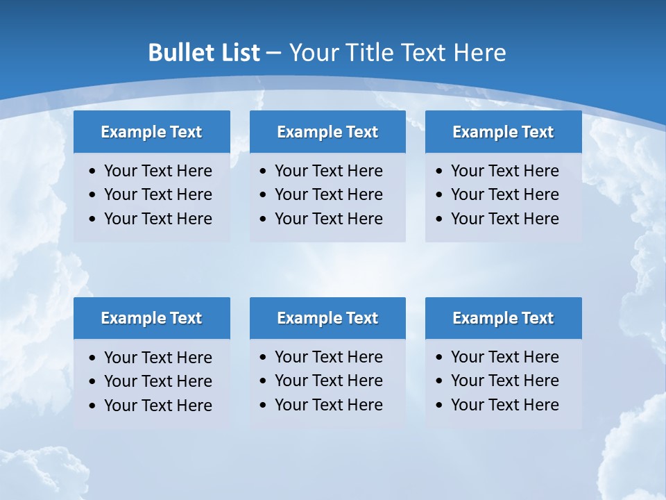 A Blue Sky With Clouds And Sun Powerpoint Template PowerPoint Template
