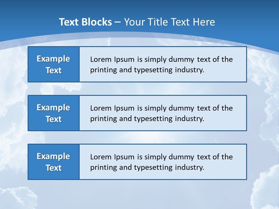 A Blue Sky With Clouds And Sun Powerpoint Template PowerPoint Template