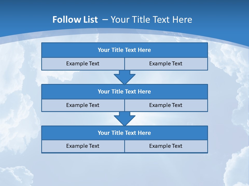 A Blue Sky With Clouds And Sun Powerpoint Template PowerPoint Template