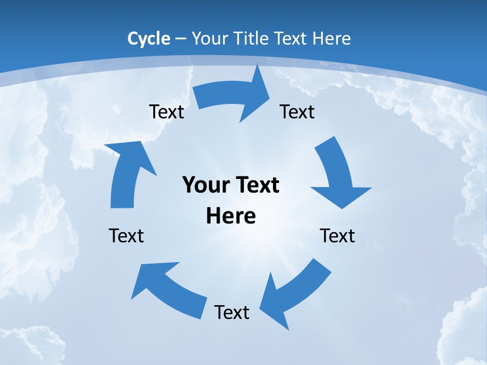 A Blue Sky With Clouds And Sun Powerpoint Template PowerPoint Template