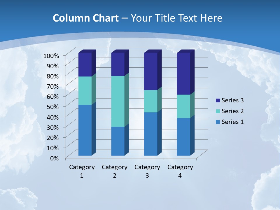 A Blue Sky With Clouds And Sun Powerpoint Template PowerPoint Template