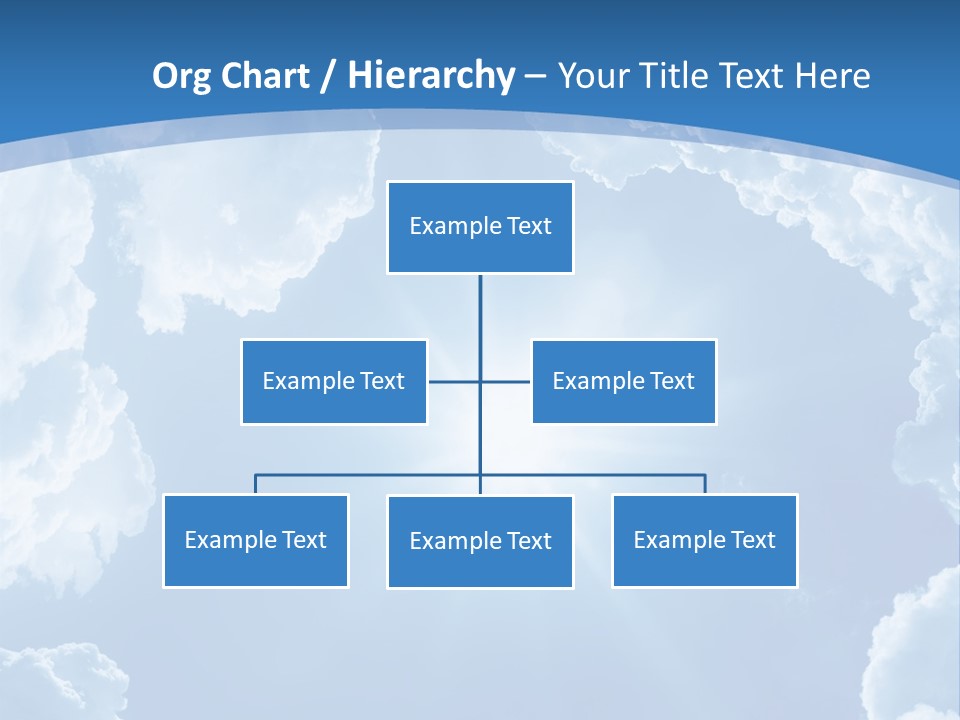 A Blue Sky With Clouds And Sun Powerpoint Template PowerPoint Template