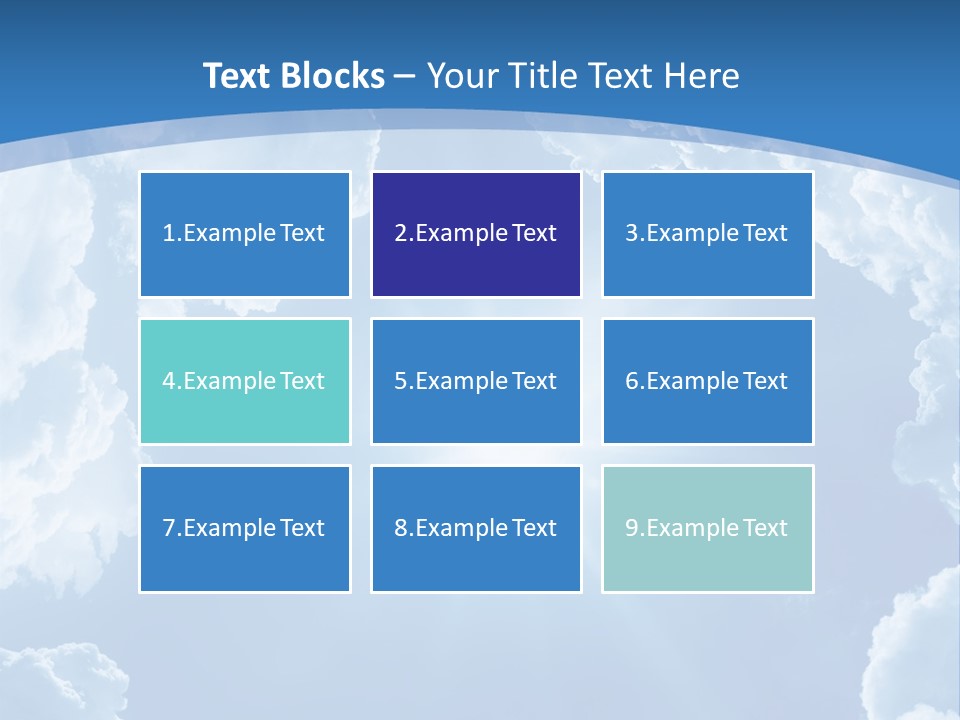 A Blue Sky With Clouds And Sun Powerpoint Template PowerPoint Template