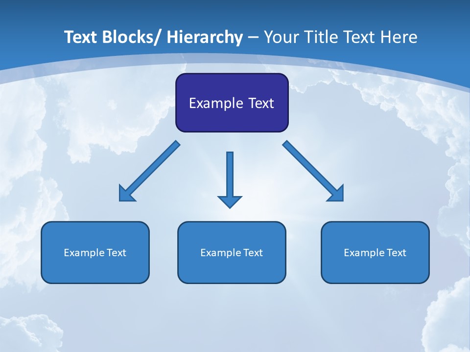 A Blue Sky With Clouds And Sun Powerpoint Template PowerPoint Template