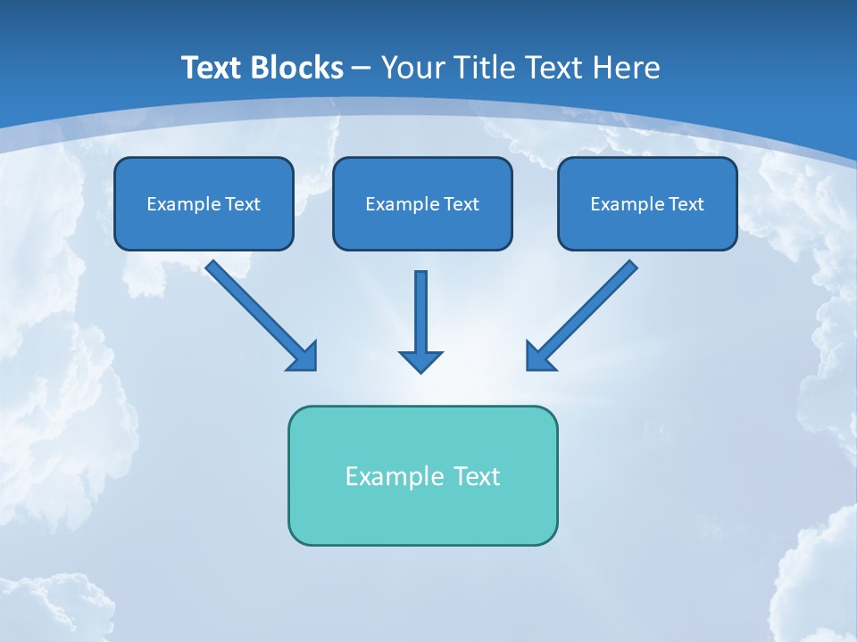 A Blue Sky With Clouds And Sun Powerpoint Template PowerPoint Template
