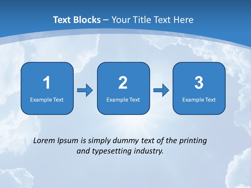 A Blue Sky With Clouds And Sun Powerpoint Template PowerPoint Template