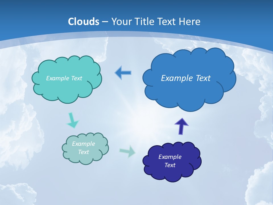 A Blue Sky With Clouds And Sun Powerpoint Template PowerPoint Template