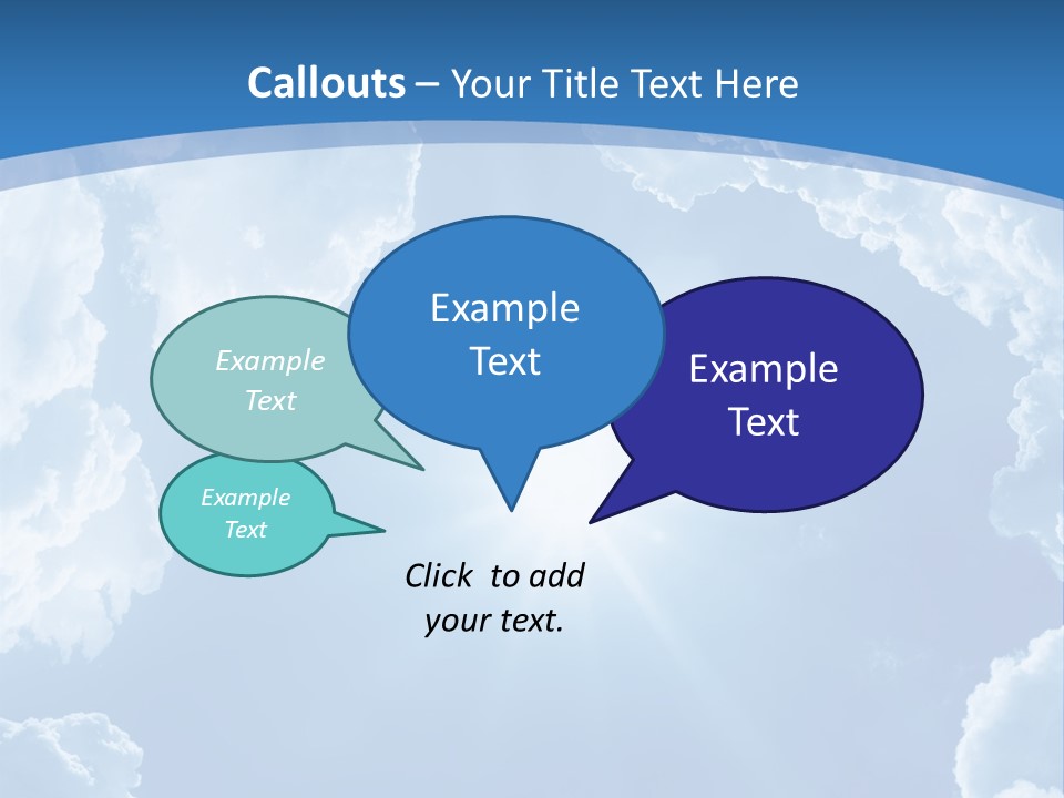 A Blue Sky With Clouds And Sun Powerpoint Template PowerPoint Template
