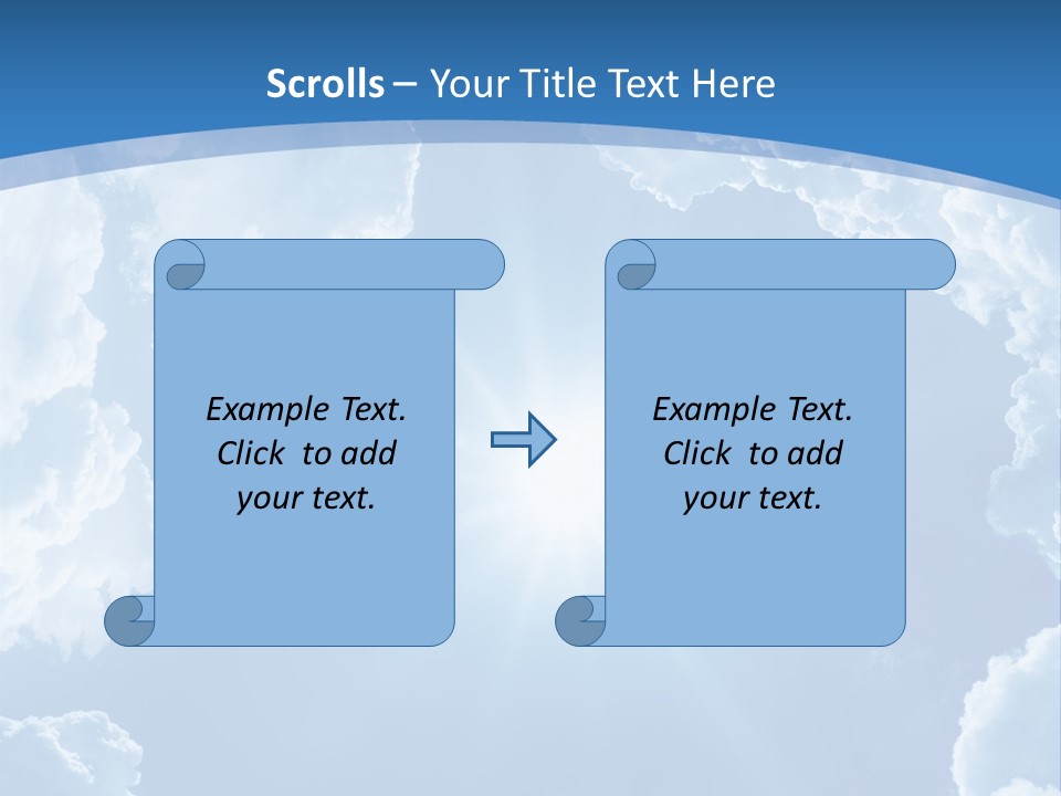 A Blue Sky With Clouds And Sun Powerpoint Template PowerPoint Template