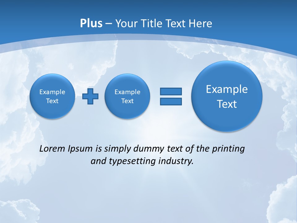 A Blue Sky With Clouds And Sun Powerpoint Template PowerPoint Template