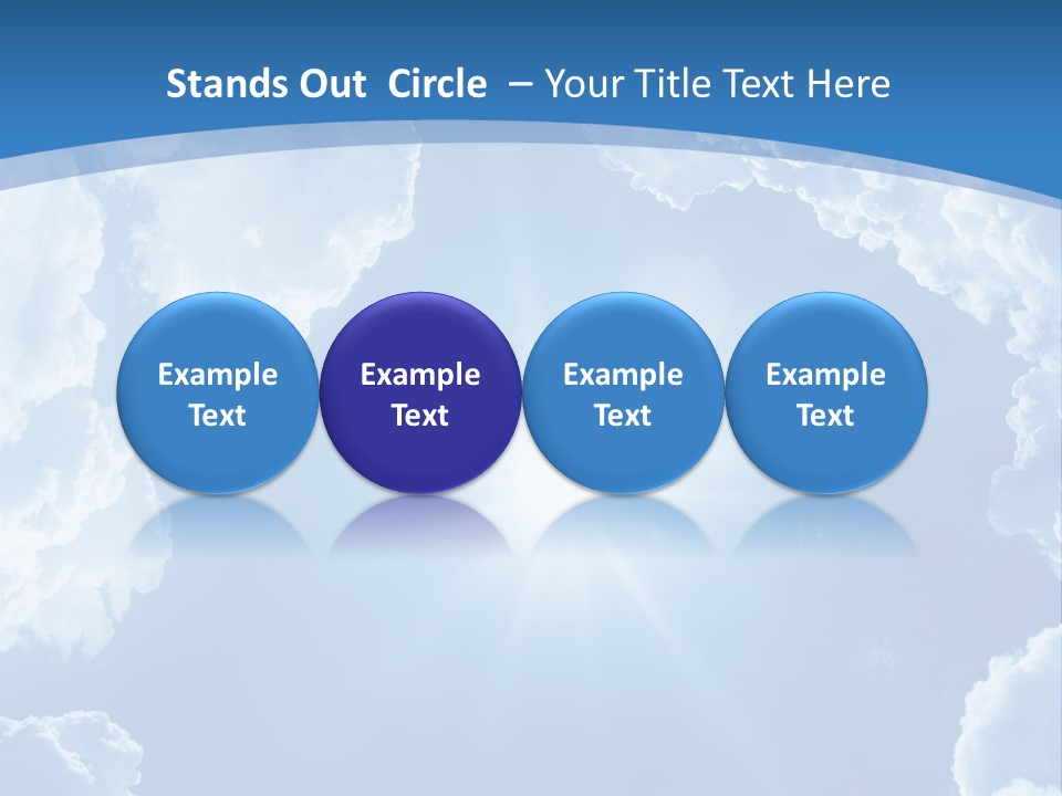 A Blue Sky With Clouds And Sun Powerpoint Template PowerPoint Template