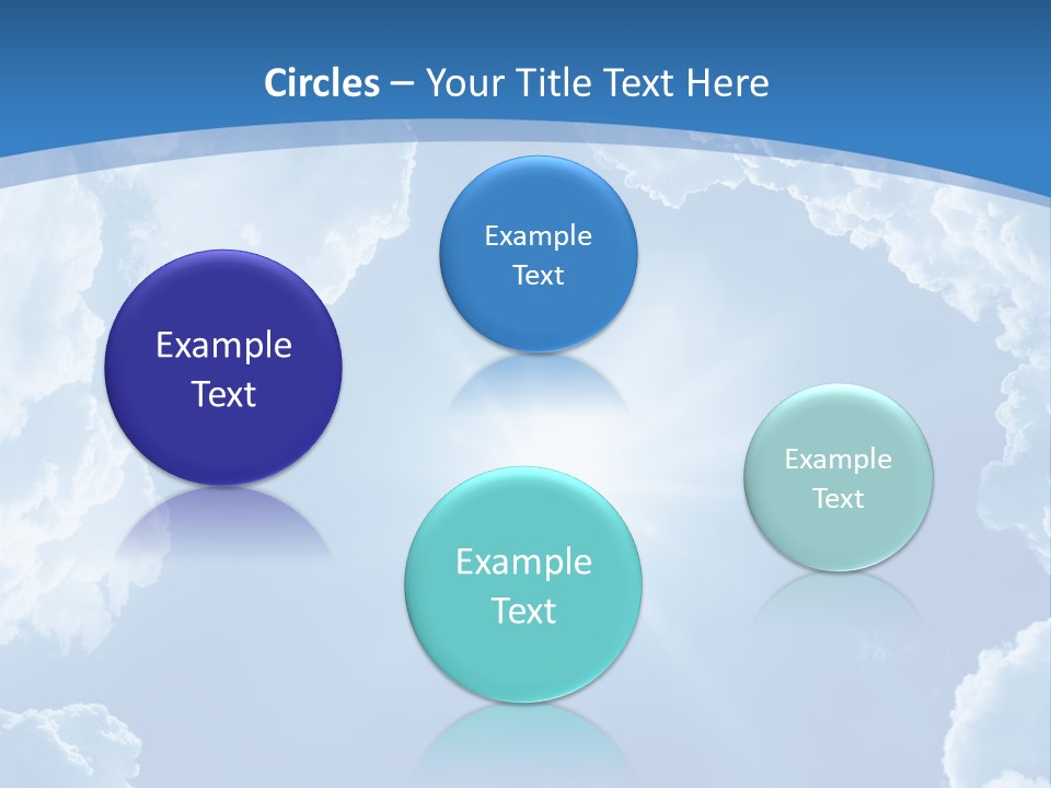 A Blue Sky With Clouds And Sun Powerpoint Template PowerPoint Template