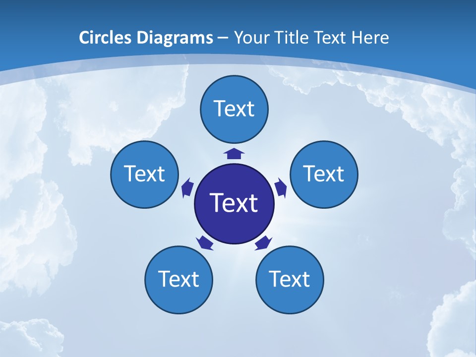 A Blue Sky With Clouds And Sun Powerpoint Template PowerPoint Template