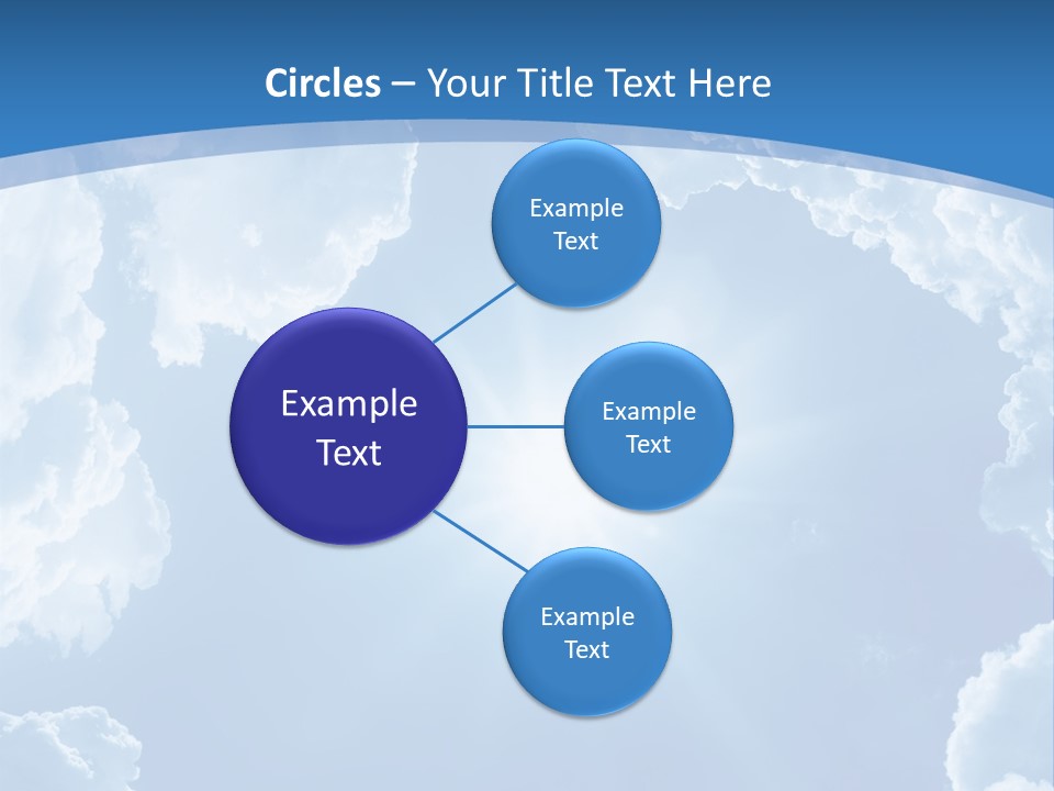 A Blue Sky With Clouds And Sun Powerpoint Template PowerPoint Template