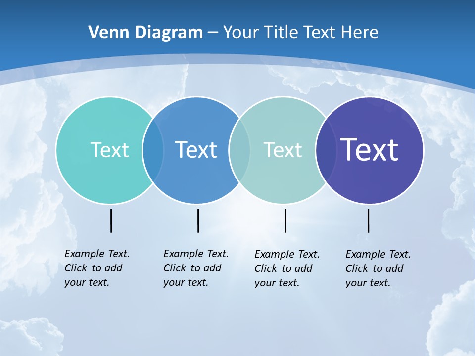 A Blue Sky With Clouds And Sun Powerpoint Template PowerPoint Template
