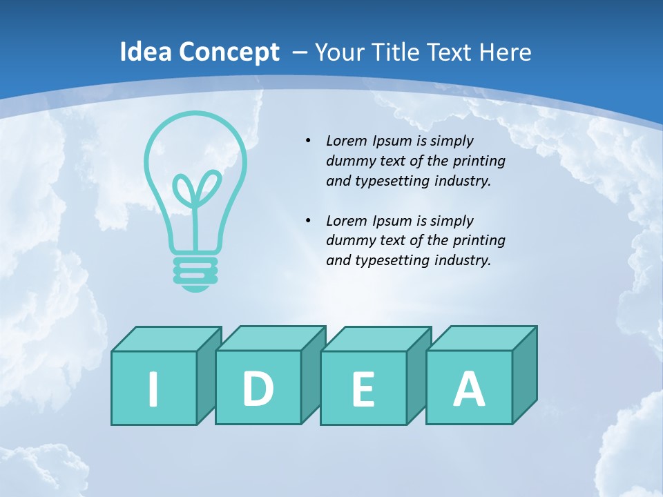 A Blue Sky With Clouds And Sun Powerpoint Template PowerPoint Template