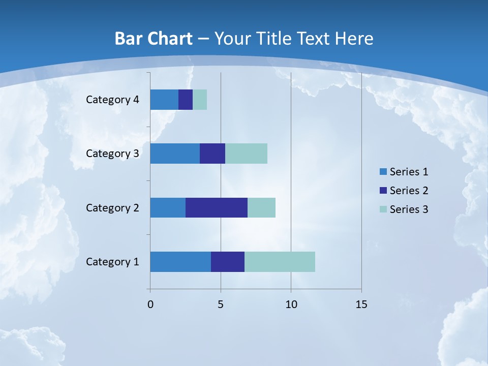 A Blue Sky With Clouds And Sun Powerpoint Template PowerPoint Template