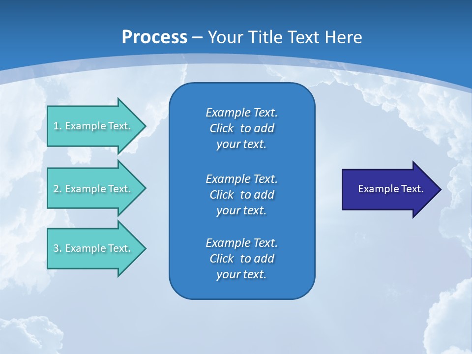 A Blue Sky With Clouds And Sun Powerpoint Template PowerPoint Template