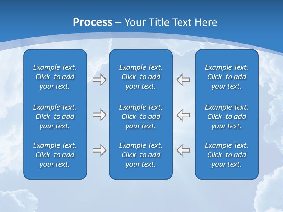 A Blue Sky With Clouds And Sun Powerpoint Template PowerPoint Template