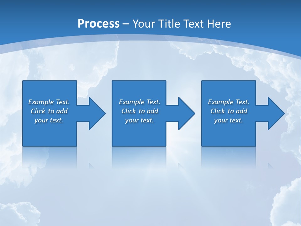 A Blue Sky With Clouds And Sun Powerpoint Template PowerPoint Template