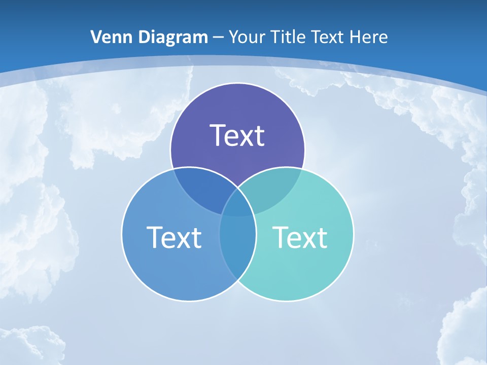 A Blue Sky With Clouds And Sun Powerpoint Template PowerPoint Template