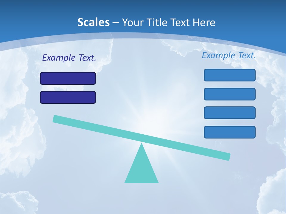 A Blue Sky With Clouds And Sun Powerpoint Template PowerPoint Template