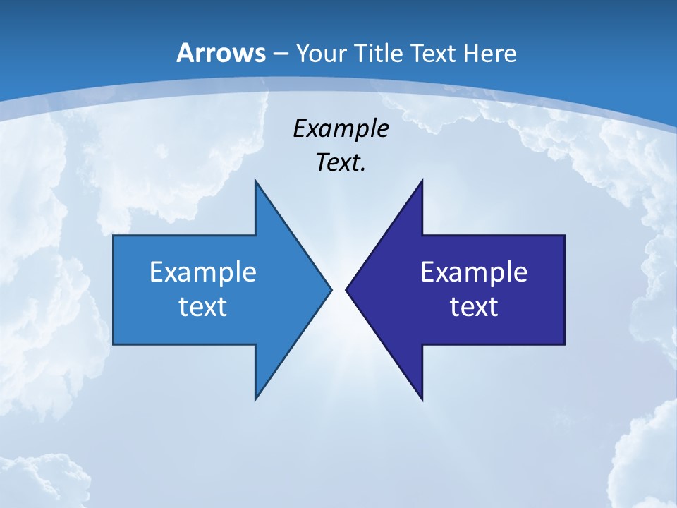 A Blue Sky With Clouds And Sun Powerpoint Template PowerPoint Template