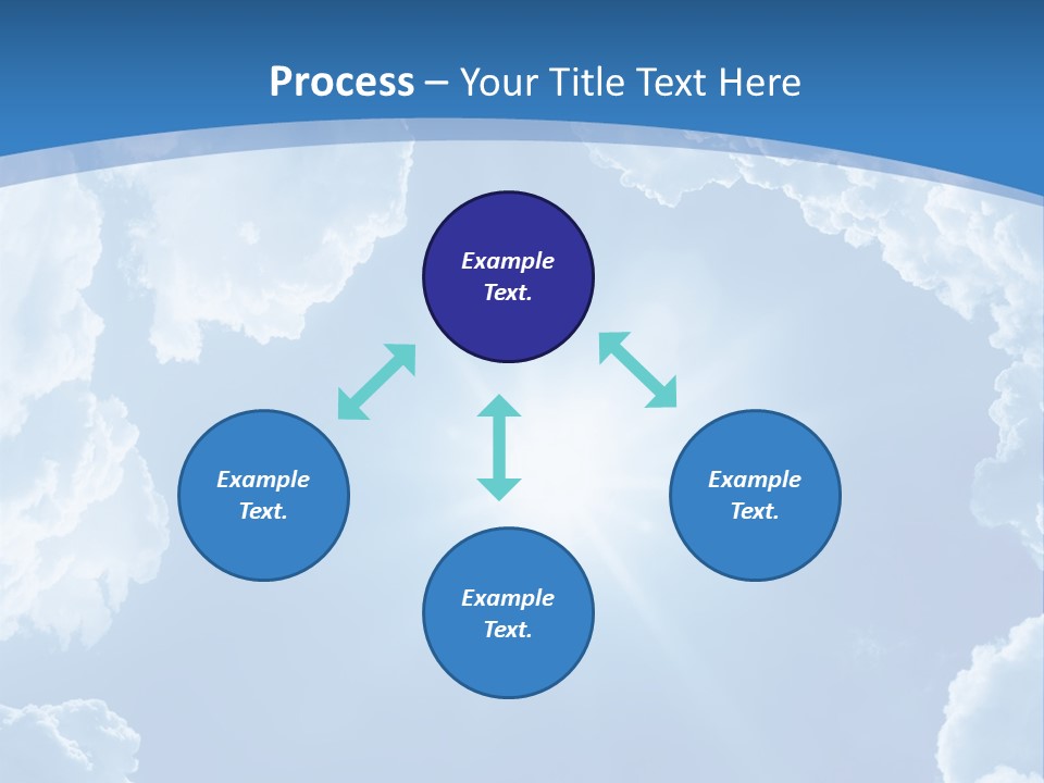 A Blue Sky With Clouds And Sun Powerpoint Template PowerPoint Template