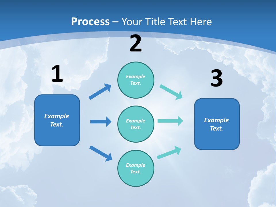 A Blue Sky With Clouds And Sun Powerpoint Template PowerPoint Template