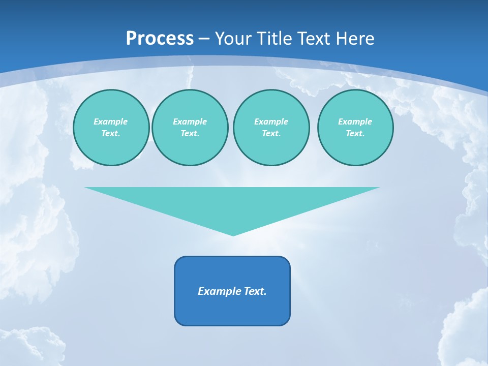 A Blue Sky With Clouds And Sun Powerpoint Template PowerPoint Template