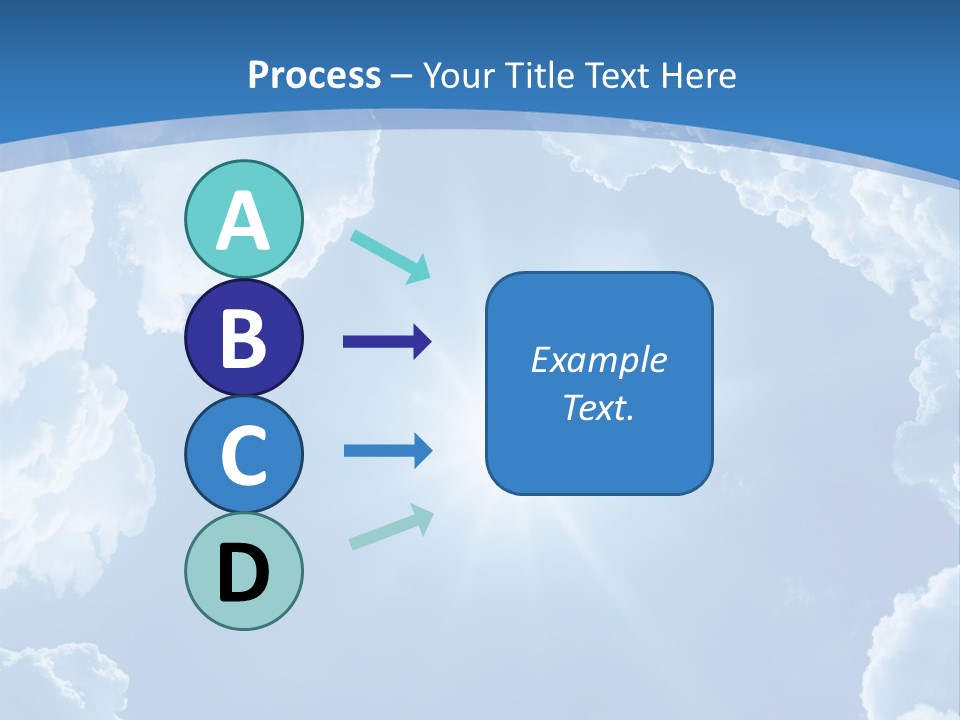 A Blue Sky With Clouds And Sun Powerpoint Template PowerPoint Template