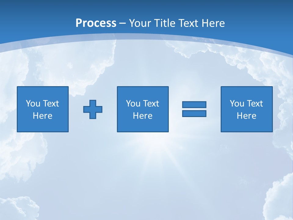 A Blue Sky With Clouds And Sun Powerpoint Template PowerPoint Template