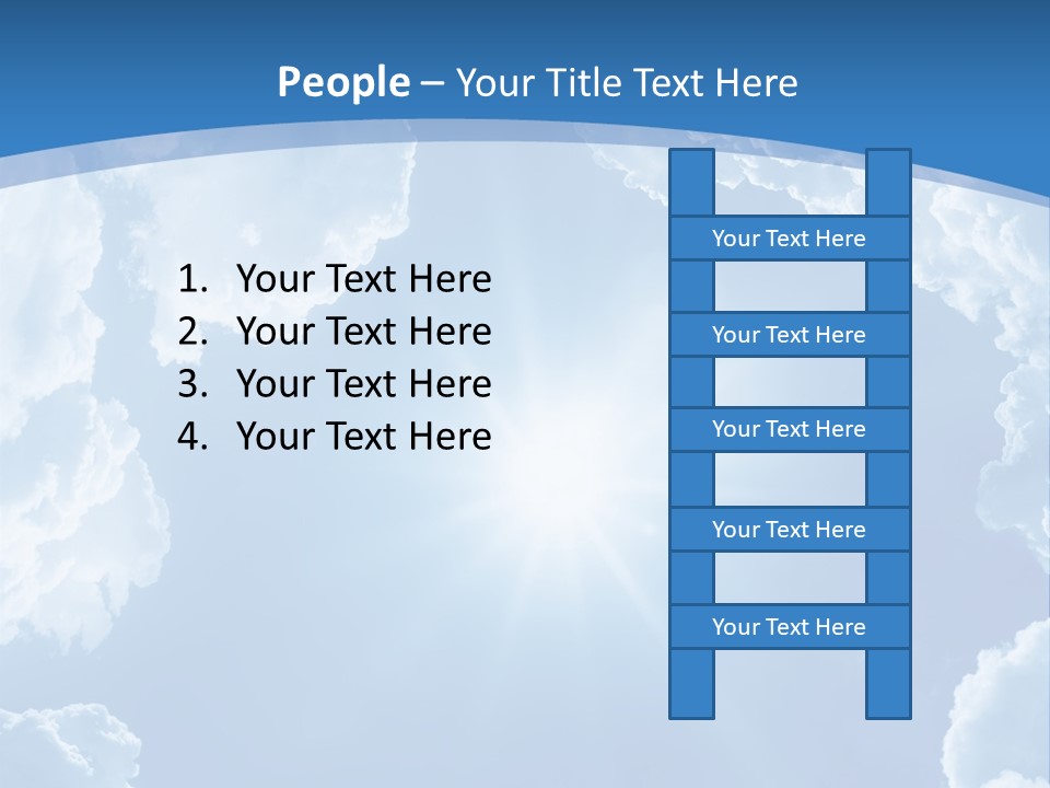 A Blue Sky With Clouds And Sun Powerpoint Template PowerPoint Template