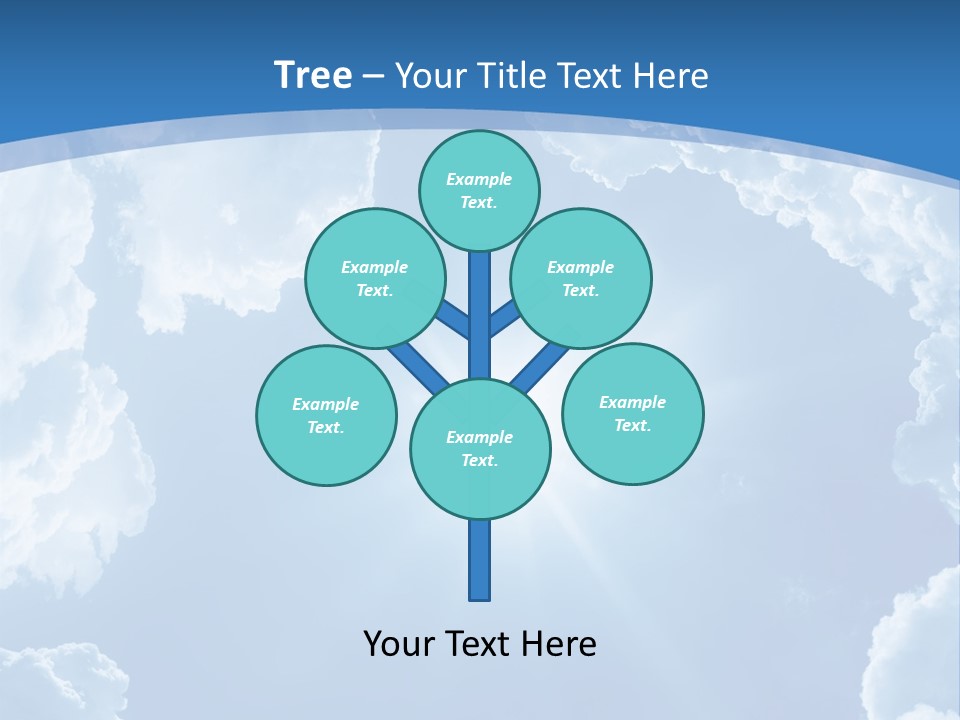 A Blue Sky With Clouds And Sun Powerpoint Template PowerPoint Template