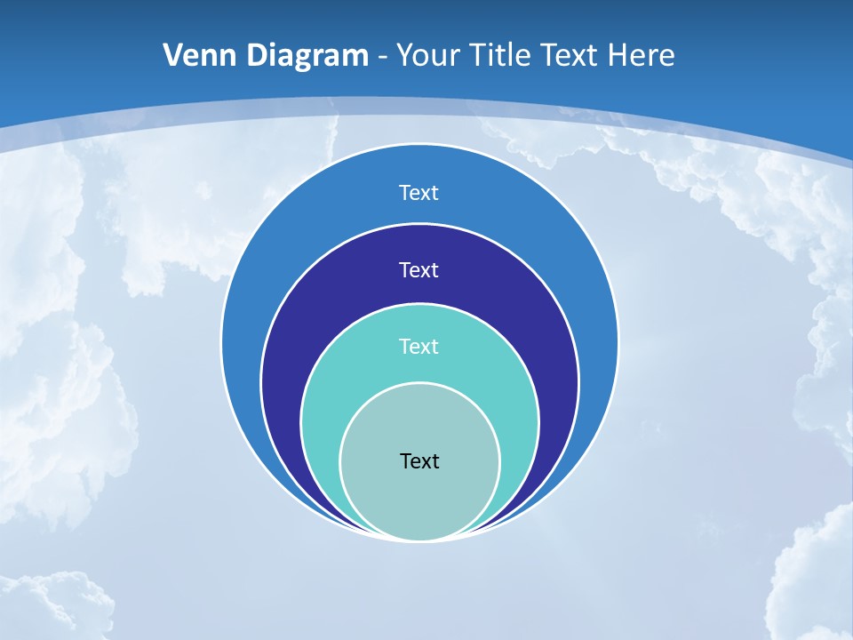 A Blue Sky With Clouds And Sun Powerpoint Template PowerPoint Template