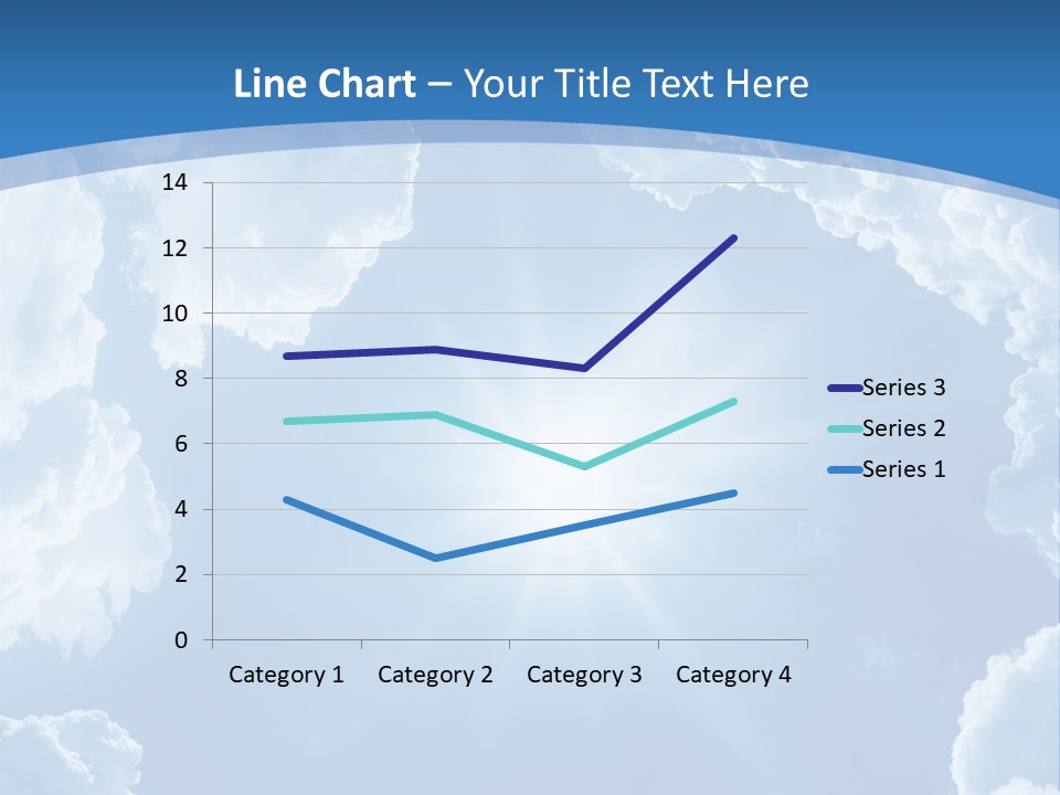 A Blue Sky With Clouds And Sun Powerpoint Template PowerPoint Template