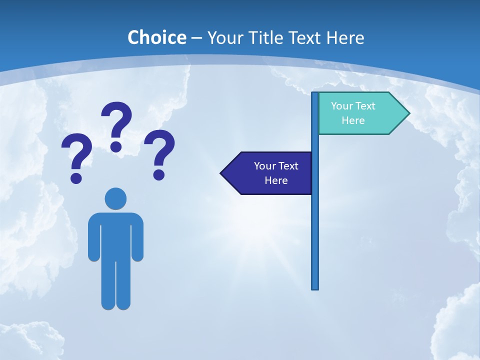 A Blue Sky With Clouds And Sun Powerpoint Template PowerPoint Template