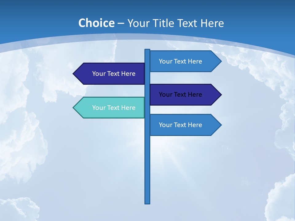 A Blue Sky With Clouds And Sun Powerpoint Template PowerPoint Template