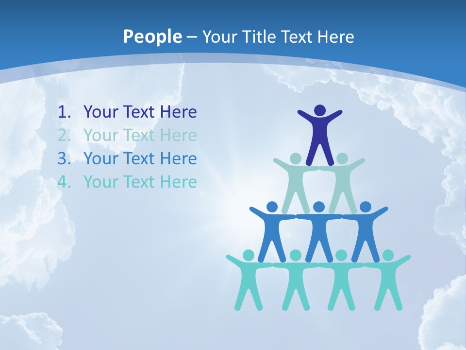 A Blue Sky With Clouds And Sun Powerpoint Template PowerPoint Template