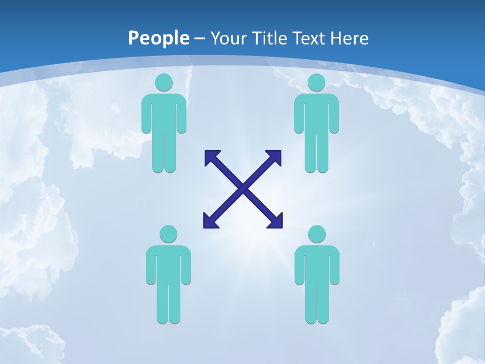 A Blue Sky With Clouds And Sun Powerpoint Template PowerPoint Template