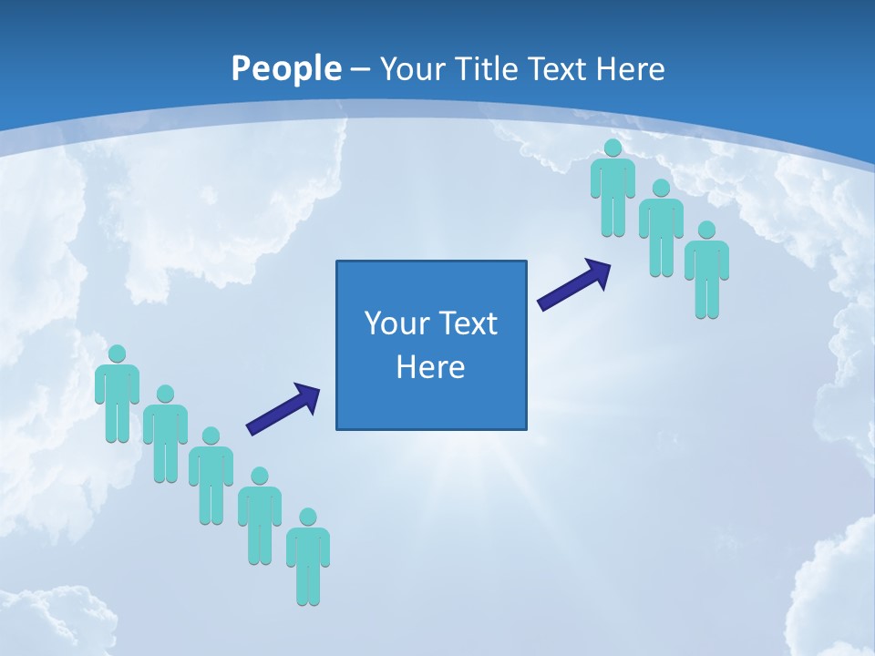 A Blue Sky With Clouds And Sun Powerpoint Template PowerPoint Template