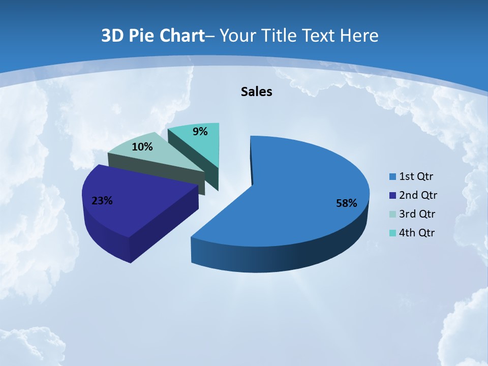 A Blue Sky With Clouds And Sun Powerpoint Template PowerPoint Template