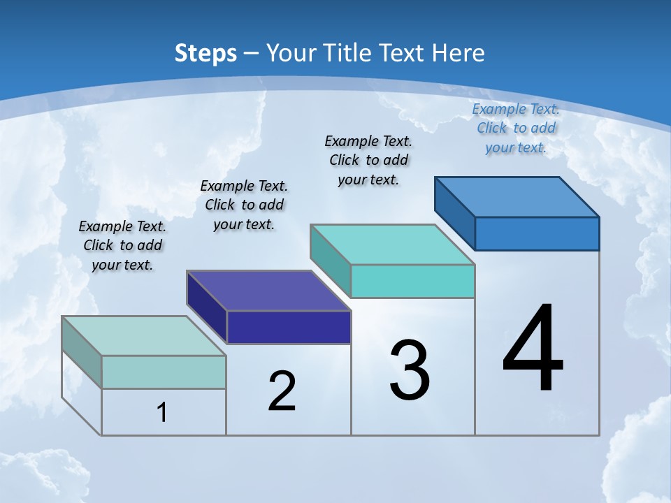 A Blue Sky With Clouds And Sun Powerpoint Template PowerPoint Template