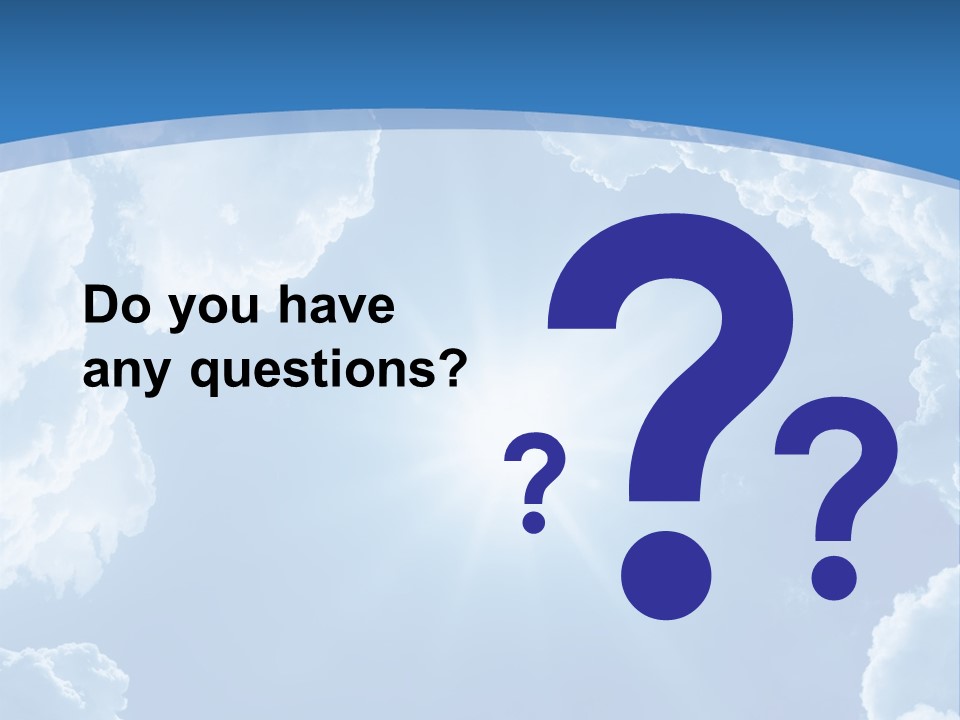 A Blue Sky With Clouds And Sun Powerpoint Template PowerPoint Template