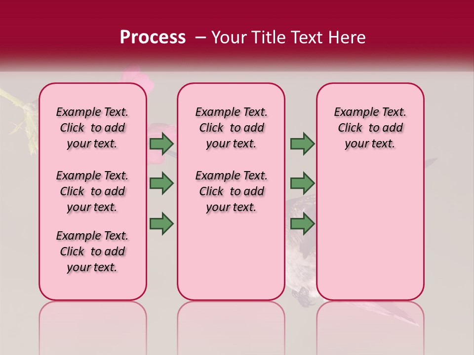 A Hummingbird In Flight With A Pink Flower In Its Beak PowerPoint Template
