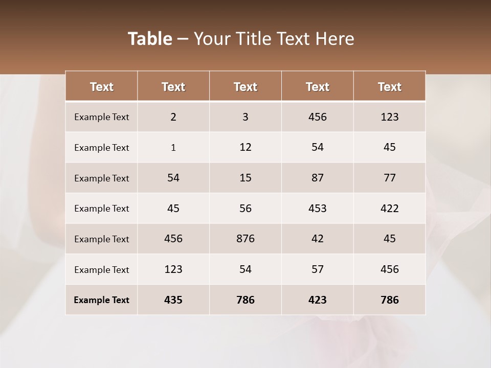 A Woman In A Wedding Dress Holding A Bouquet Of Pink Roses PowerPoint Template